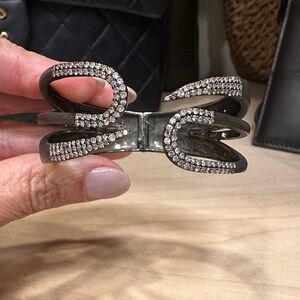 Silver and Pavee Diamond Cuff